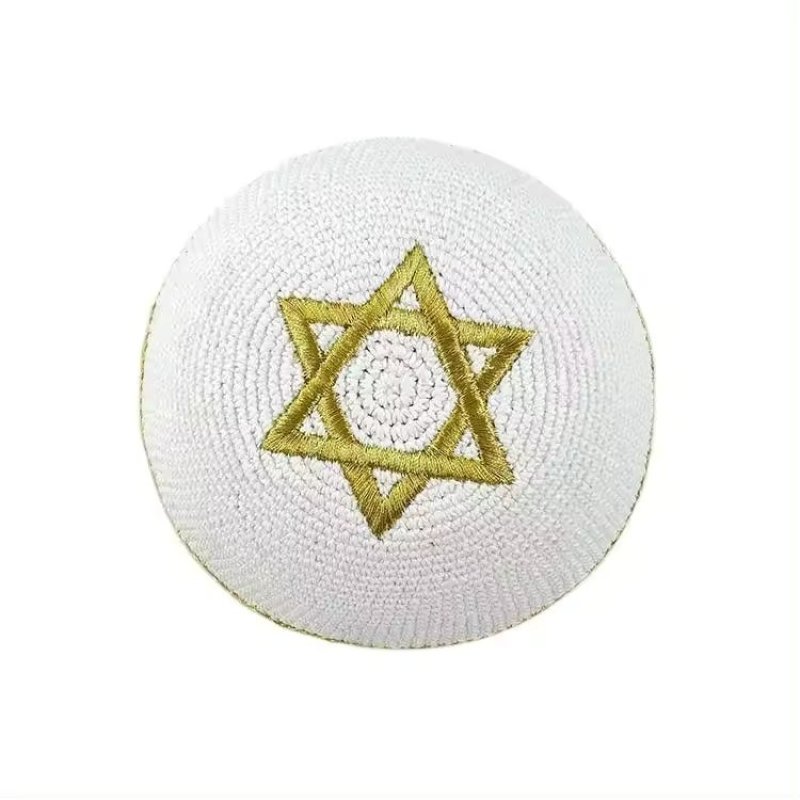 Customizable High-Quality Woven Embroidery Kippah for Men and Children